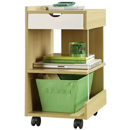 Open Shelf Utility Cart with Casters